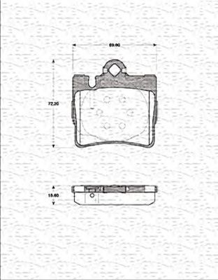 MAGNETI MARELLI 363702161314 -  Комплект тормозных колодок, дисковый тормоз